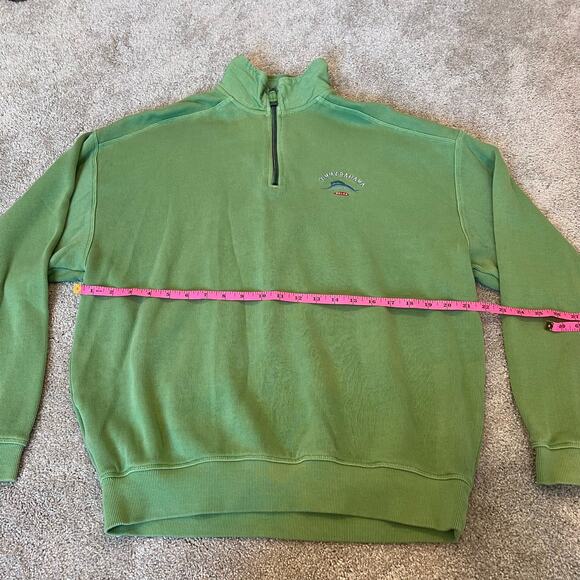 Tommy Bahama Men's Relaxed Fit Quarter Zip Pullover in Green Size‎ M - Picture 9 of 9